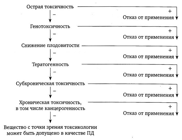 Какова принципиальная схема определения токсической безопасности пищевых добавок